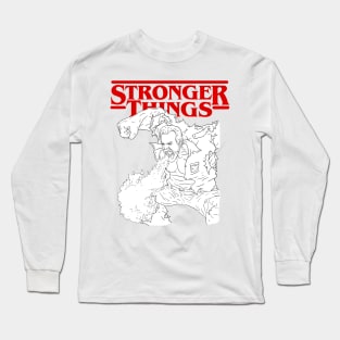 Hopper Stranger Things Parody Stronger Things Long Sleeve T-Shirt